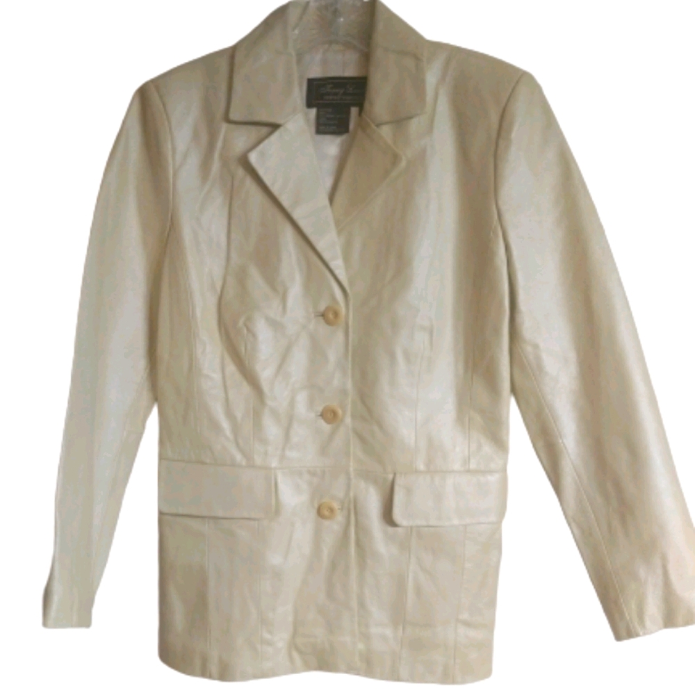 Luxury Leather Jacket 70s Designer Coat Blazer